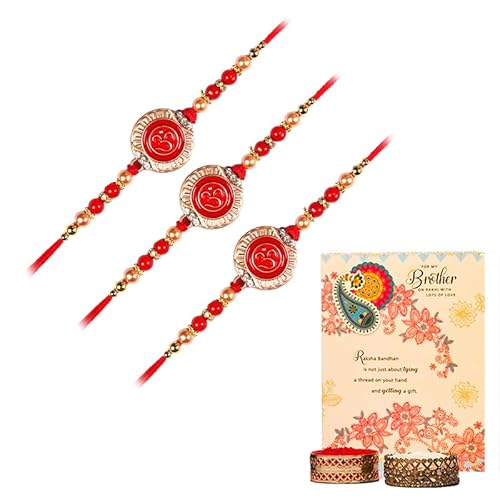 archies Collezione Rakhi per Rakshabandhan   Rakhi per fratello   Rakhi per Bhaiya e Bhabhi   Cesto regalo combinato Rakhi (BREEZINESS-stile tradizionale RAKHI)