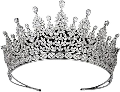 DIXII Fascia for capelli Tiara e corona Corona nuziale da sposa in stile romantico dolce, colore del metallo: oro) (Color : White, Size : 25mm)