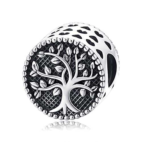 Eusense Charm Albero della vita Argento Sterling 925 Famiglia Bead Fit Pandora Braccialetto Europeo