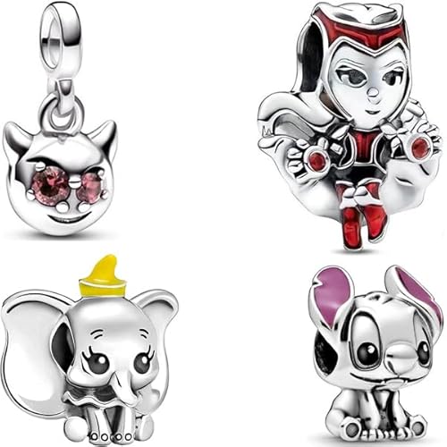 DOLARISE DR-S-020 Charms for Bracelets Sterling Silver, Cartoon Charms Bead Pendant for Women, Christmas Jewelry Gifts