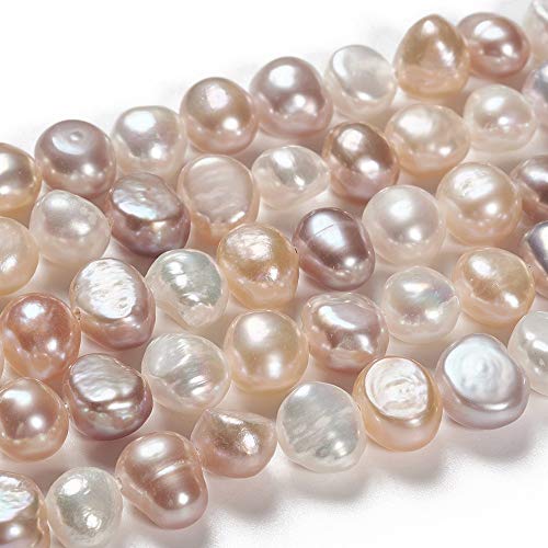 PH PandaHall PandaHall 5 fili di perle d’acqua dolce coltivate in modo naturale, a forma di pepita, perle sfuse per la realizzazione di collane, bracciali e gioielli, 4-7 x 6-8 x 3,5-5 mm