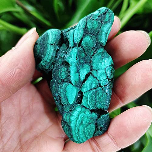 LABDIP decorazione della stanza Campione di fetta di grezzo naturale di malachite Esemplari di arredamento for la casa Pietre e cristalli potenti Bellissimi (Color : A10-98g)