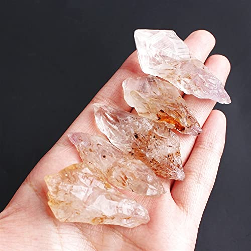 FACSER Cristallo naturale grezzo Beautiful Crystal 1Lot Natural Auralite-23 Rare Purple Titanium Quartz Pietre grezze Pendenti a punta Cristalli grezzi Black Hairstone Household (Color : White Auralite 23,