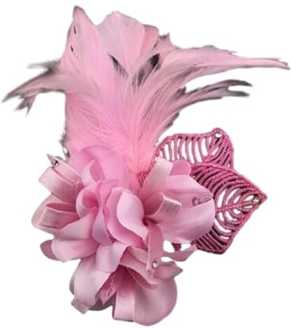 Yooghuge Punk Medievale Piuma Fiore Cerchio Per Capelli Donna Carnevali Spilla Per Spettacoli Festa Del Festival Accessori Per Capelli Prom Cerchio Per Capelli Per Le Donne Filato A Forma Piuma Cerchio