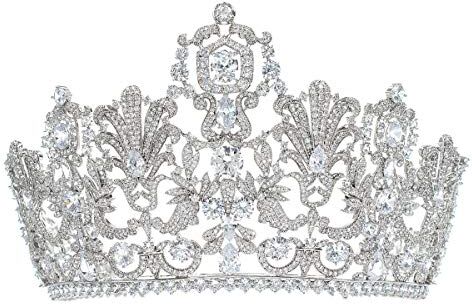 SEPBRIDALS Grande taglia Zirconi cubici Sposa Lussemburgo Tiara Corona Diadema Donne Accessori per Capelli