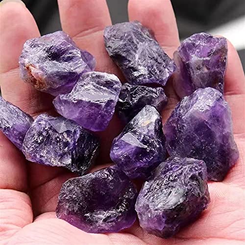 LABDIP decorazione della stanza Casa Naturale Irregolare Ametista Pietra di Cristallo Viola Ghiaia Esemplare di Cristallo di Quarzo Grezzo Regalo Gioielli (Color : Amethyst Stone, Size : 400g)