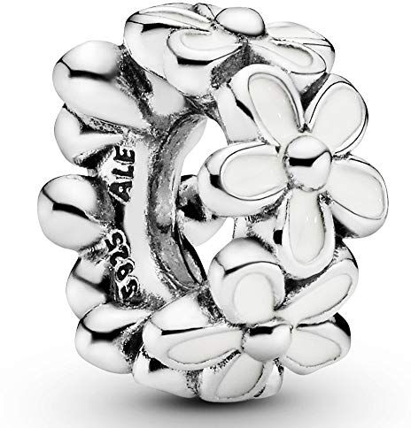 Pandora 791495EN12 Perlina separatrice da donna Argento Margherita Bianco