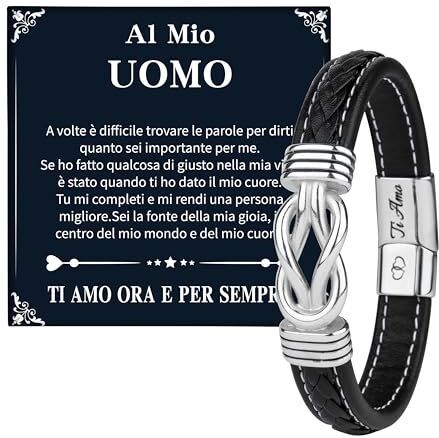 Merclix Regali Per Lui Natale Bracciale Uomo Idee Regalo Fidanzato Compleanno Amore Regalo Per Lui Regalo Marito Idee Regalo Uomo Compleanno Regalo Anniversario Per Lui Regalo Anniversario Matrimonio