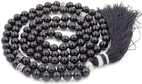 Generic 108 Mala Tibetano Collana per Donne Uomo, Mala Bracciale Buddista, Meditazione Mala, Black Onyx Yoga Mala