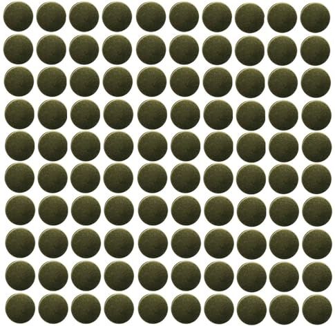 LEBITO 50 pezzi Flat metal high foot button DIY coat windbreaker button zincato lega popolare button (bronzo, 18L 11.5MM)