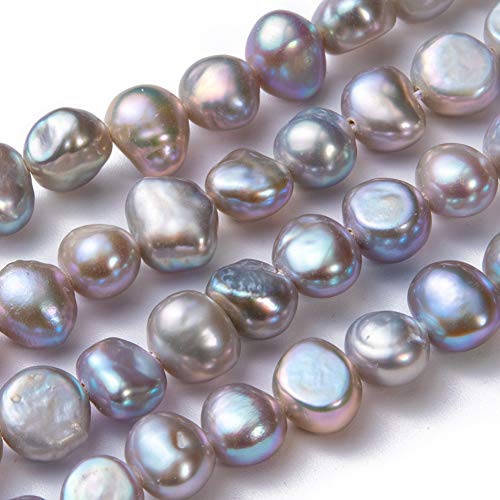 PH PandaHall PandaHall 5 fili di perle d’acqua dolce coltivate in modo naturale, a forma di patata, perle sfuse per la realizzazione di collane, bracciali e gioielli, 7-9 x 5-6 mm