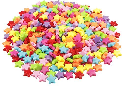 Yixuan LLC Colorato Acrilico Perle 400pcs 14mm Perline Artigianali Perline di Plastica per la Creazione di Gioielli, Oggettistica per la Casa, Braccialetto per Bambini, Collana, Ciondolo