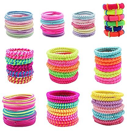 Generic Ragazze Pack A Scrunchies Capelli Totoal Accessori 100pc In Ragazze Colore Dei Capelli Caramella Gioielli Set Gioielli Valigia Display