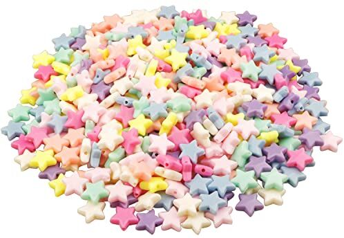 Yixuan LLC Colorato Acrilico Perle 400pcs 14mm Perline Artigianali Perline di Plastica per la Creazione di Gioielli, Oggettistica per la Casa, Braccialetto per Bambini, Collana, Ciondolo