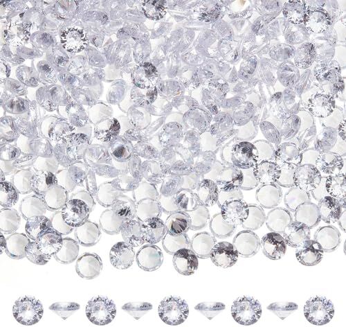 PH PandaHall 500 pezzo di Pietre Preziose Cabochon Sfaccettate Da 5 mm, Pietre Preziose di Strass Sfaccettate Rotonde A Punta, Pietre Trasparenti di Zirconi Cubici Trasparenti per Orecchini, Bracciali