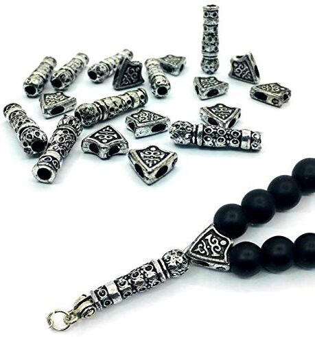 Perlin Imame and Y Set di e per collana da preghiera Tesbih Tasbih Tespih, perle intermedie Misbaha Subha musulmano rosario islamico Prayer accessorio di culto