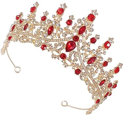 FRCOLOR Di Diamanti Corone Per Le Donne Fasce Per Le Donne Nere Diadema Per Le Donne Copricapo Da Sposa Per Matrimonio Tiara Nuziale Principessa Pace Diamante Mancare Cristallo