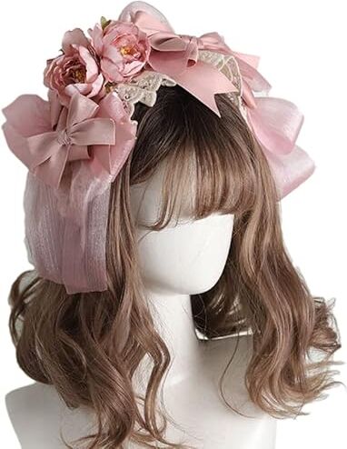 Generic Lolita Spilla per capelli da donna elegante a forma di fiocco, per lavare accessori per capelli viso (E)