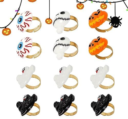 Generic Anello da dito di zucca   Anello da dito aperto con zucca di Halloween,Regalo di compleanno portatile per gioielli per feste di Halloween per donne e ragazze