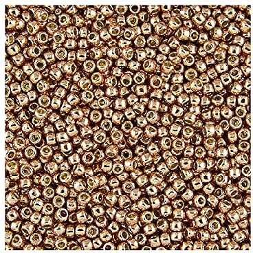 Generic 5 grammo Perle di semi di rocailles TOHO, Galvanizzato finitura oro rosa permanente (# PF551) 15/0 (1.5 mm) (Rocailles TOHO seed beads Permanent Rose Gold Finish Galvanized (#pf551))