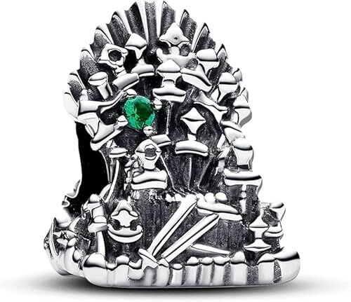 PHCLASY Famiglia Charm Bead 925 Argento Ciondolo Compatibile Con Bracciali e Collane Europei, Regalo di Natale Delle Donne (The Iron Throne Charm)