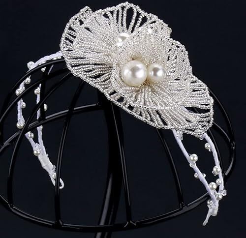 Generic Tiara di diamanti Perline coreane Fiore di perle Fasce per capelli Copricapo Accessori per abiti da sposa Gioielli da sposa Accessori per la testa Donna