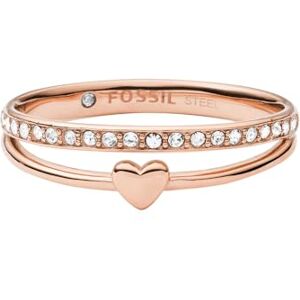 Fossil Anello Da Donna Vintage Glitz, Lunghezza: 21,5 X 20 X 6 Anello In Acciaio Inossidabile Oro Rosa, Fossil Anello Da Donna Vintage Glitz, Lunghezza: 21,5 X 20 X 6 Anello In Acciaio Inossidabile Oro Rosa,