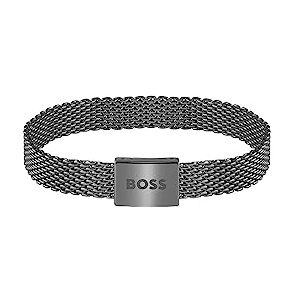 Boss Jewelry Bracciale a Maglia da Uomo Collezione MESH ESSENTIALS con Placcatura in Grigio (IP) Boss Jewelry Bracciale a Maglia da Uomo Collezione MESH ESSENTIALS con Placcatura in Grigio (IP)