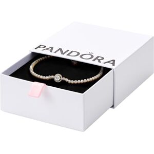 PANDORA Timeless Bracciale placcato in oro 14k con zirconi cubici trasparenti, 18 PANDORA Timeless Bracciale placcato in oro 14k con zirconi cubici trasparenti, 18