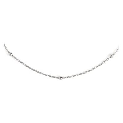 SINGULARU Collana Dots. Ciondolo in Argento Sterling 925 con mini Sfere lungo la Catena. Catena Taglia Unica SINGULARU Collana Dots. Ciondolo in Argento Sterling 925 con mini Sfere lungo la Catena. Catena Taglia Unica