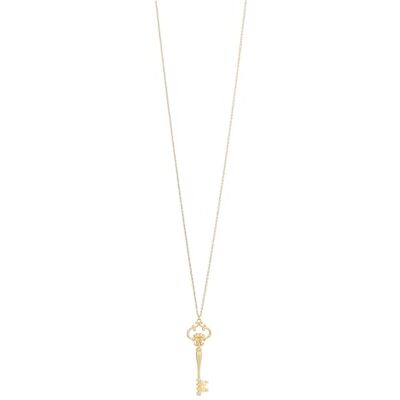 THUN Collana lunga con pendente chiave con quadrifoglio THUN Collana lunga con pendente chiave con quadrifoglio