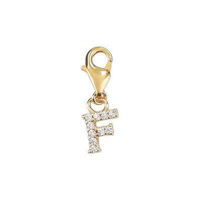 Depesche Charms Express Yourself-Ciondolo per collane e bracciali, Lettera F, Placcato Oro, Come Piccolo Regalo, Multicolore, Normal Depesche Charms Express Yourself-Ciondolo per collane e bracciali, Lettera F, Placcato Oro, Come Piccolo Regalo, Multicolore, Normal