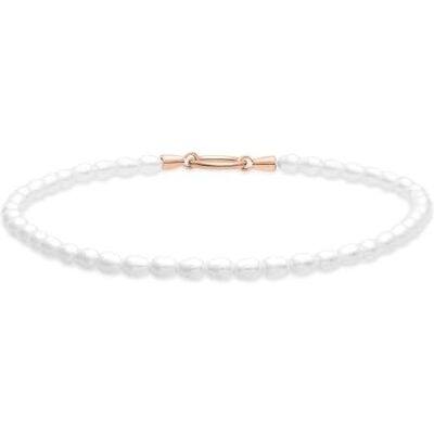Tamaris Anklet – Elegante cavigliera in acciaio inox lucido – IP oro rosa – collana di perle di vetro regolabile fino a 25 cm – impermeabile e delicato sulla pelle Tamaris Anklet – Elegante cavigliera in acciaio inox lucido – IP oro rosa – collana di perle di vetro regolabile fino a 25 cm – impermeabile e delicato sulla pelle