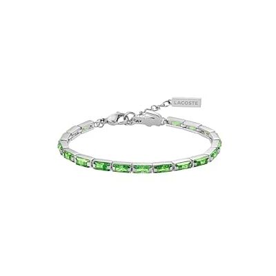 Lacoste Braccialetto da Donna Collezione DUCHESS in Acciaio Inossidabile con Cristalli Verdi , Green Lacoste Braccialetto da Donna Collezione DUCHESS in Acciaio Inossidabile con Cristalli Verdi , Green