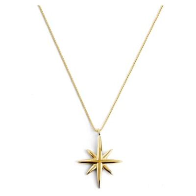 SINGULARU Collana Guidance. Ciondolo in Argento 925. Catena Taglia Unica. Collana Combinabile con Motivo Stella. Bagno in Oro 18 Kt. Gioielli per Donna SINGULARU Collana Guidance. Ciondolo in Argento 925. Catena Taglia Unica. Collana Combinabile con Motivo Stella. Bagno in Oro 18 Kt. Gioielli per Donna