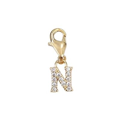 Depesche Charms Express Yourself Ciondolo per collane e Braccialetti, Lettera N, Placcato Oro, Come Piccolo Regalo Depesche Charms Express Yourself Ciondolo per collane e Braccialetti, Lettera N, Placcato Oro, Come Piccolo Regalo