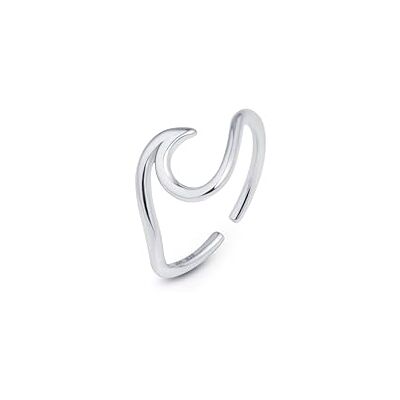 Amberta Anello Piede per Donna in Argento Sterling 925 Regolabile Gioielli Estivi Donna Onda Cuore Fiore Delfino Corona Amberta Anello Piede per Donna in Argento Sterling 925 Regolabile Gioielli Estivi Donna Onda Cuore Fiore Delfino Corona