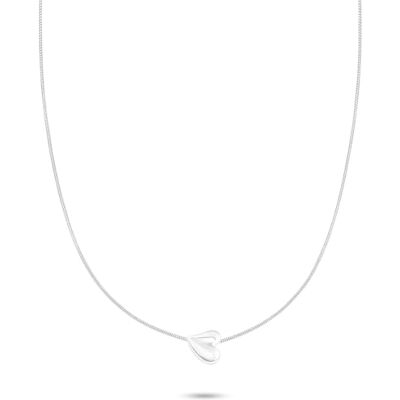 Tamaris Necklace – Collana con cuore organico in acciaio inox – Argento – Catena a serpente regolabile fino a 45 cm – Impermeabile e delicato sulla pelle Tamaris Necklace – Collana con cuore organico in acciaio inox – Argento – Catena a serpente regolabile fino a 45 cm – Impermeabile e delicato sulla pelle
