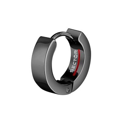 Sector Mono Orecchino Uomo in Acciaio, Smalto, IP Nero, Collezione Row SACX24 Sector Mono Orecchino Uomo in Acciaio, Smalto, IP Nero, Collezione Row SACX24