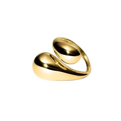 Purelei Swirl Ring – Anello regolabile con forma curva – Acciaio inossidabile placcato oro 14 K/18 K – Design a goccia – Taglie S/M & M/L – 7,16 g – Impermeabile Purelei Swirl Ring – Anello regolabile con forma curva – Acciaio inossidabile placcato oro 14 K/18 K – Design a goccia – Taglie S/M & M/L – 7,16 g – Impermeabile