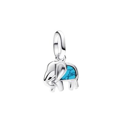 PANDORA ME 793858C01 Mini breloque en forme d'éléphant turquoise en argent sterling avec turquoise artificielle Compatible avec les pendentifs Me and Moments, 3,1x10,2x10,1 mm, Argent sterling PANDORA ME 793858C01 Mini breloque en forme d'éléphant turquoise en argent sterling avec turquoise artificielle Compatible avec les pendentifs Me and Moments, 3,1x10,2x10,1 mm, Argent sterling