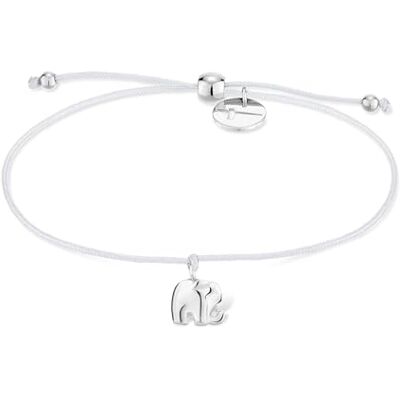 Tamaris Bracciale Per Donne Con Zugbandverschluss, Stoffarmband Con Elefanten-Ciondolo I Impermeabile I Gioiello Da Braccio Per Donne Tamaris Bracciale Per Donne Con Zugbandverschluss, Stoffarmband Con Elefanten-Ciondolo I Impermeabile I Gioiello Da Braccio Per Donne
