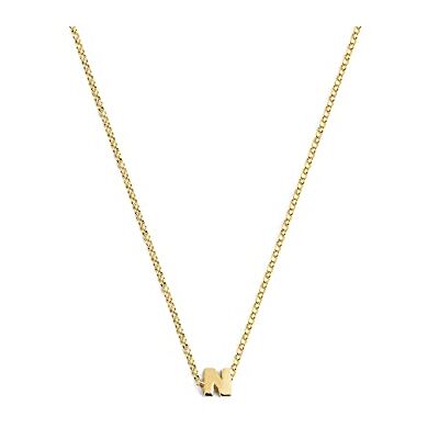 SINGULARU Collana Personalizzata Single Letter. Ciondolo in Argento Sterling 925 con Finitura Placcata Oro 18Kt. Catena Taglia Unica. Gioielli per Donna. Lettera A-Z SINGULARU Collana Personalizzata Single Letter. Ciondolo in Argento Sterling 925 con Finitura Placcata Oro 18Kt. Catena Taglia Unica. Gioielli per Donna. Lettera A-Z