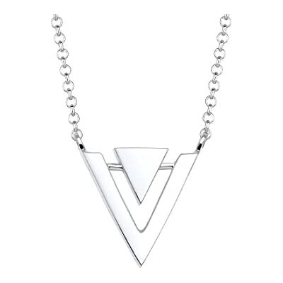 Elli Women's 925 Sterling Silver Geo Minimum Trend Bloggers Necklace Chain with Pendant Elli Women's 925 Sterling Silver Geo Minimum Trend Bloggers Necklace Chain with Pendant