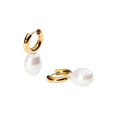 Purelei ® Orecchini a cerchio Seaside con perle di conchiglia – Orecchini in acciaio inox in oro, argento o oro rosa – Eleganti orecchini da donna con perle luccicanti Seashell – Orecchini a cerchio da Purelei ® Orecchini a cerchio Seaside con perle di conchiglia – Orecchini in acciaio inox in oro, argento o oro rosa – Eleganti orecchini da donna con perle luccicanti Seashell – Orecchini a cerchio da