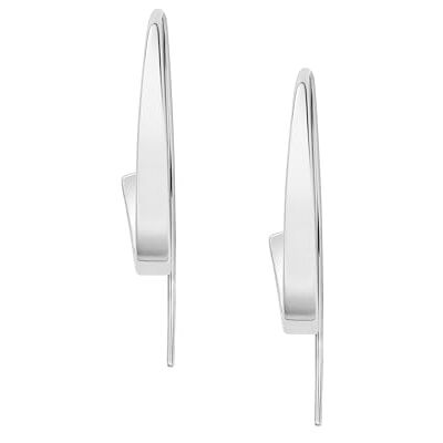 Skagen Orecchini da donna in acciaio inossidabile o semipreziosi con chiusura a filo aperto Agnethe, Sabbia d'Argento Skagen Orecchini da donna in acciaio inossidabile o semipreziosi con chiusura a filo aperto Agnethe, Sabbia d'Argento