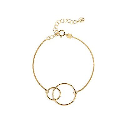 SINGULARU Bracciale Sister. Ottone con Finitura Placcata Oro 8Kt. Perle Coltivate. Lunghezza Catena 9 cm. Gioielli da Donna SINGULARU Bracciale Sister. Ottone con Finitura Placcata Oro 8Kt. Perle Coltivate. Lunghezza Catena 9 cm. Gioielli da Donna