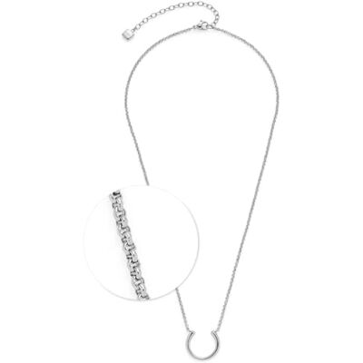 JEWELS BY LEONARDO , collana con clip & Mix Maisy, catena corta con ancora in acciaio inox color argento, anello semi-aperto offre spazio per ciondoli, lunghezza 45 – 52 cm, regalo per le donne • JEWELS BY LEONARDO , collana con clip & Mix Maisy, catena corta con ancora in acciaio inox color argento, anello semi-aperto offre spazio per ciondoli, lunghezza 45 – 52 cm, regalo per le donne •