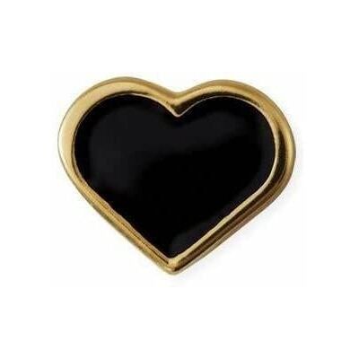 Design Letters Charm Cuore Smalto Nero (Oro) Design Letters Charm Cuore Smalto Nero (Oro)