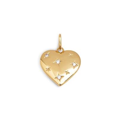SINGULARU Charm Amore. Ottone con Finitura Placcata Oro 8kt. Ciondolo con Motivo Cuore e Dettagli in Zirconi. Chiusura con Moschettone. Gioielli da Donna SINGULARU Charm Amore. Ottone con Finitura Placcata Oro 8kt. Ciondolo con Motivo Cuore e Dettagli in Zirconi. Chiusura con Moschettone. Gioielli da Donna